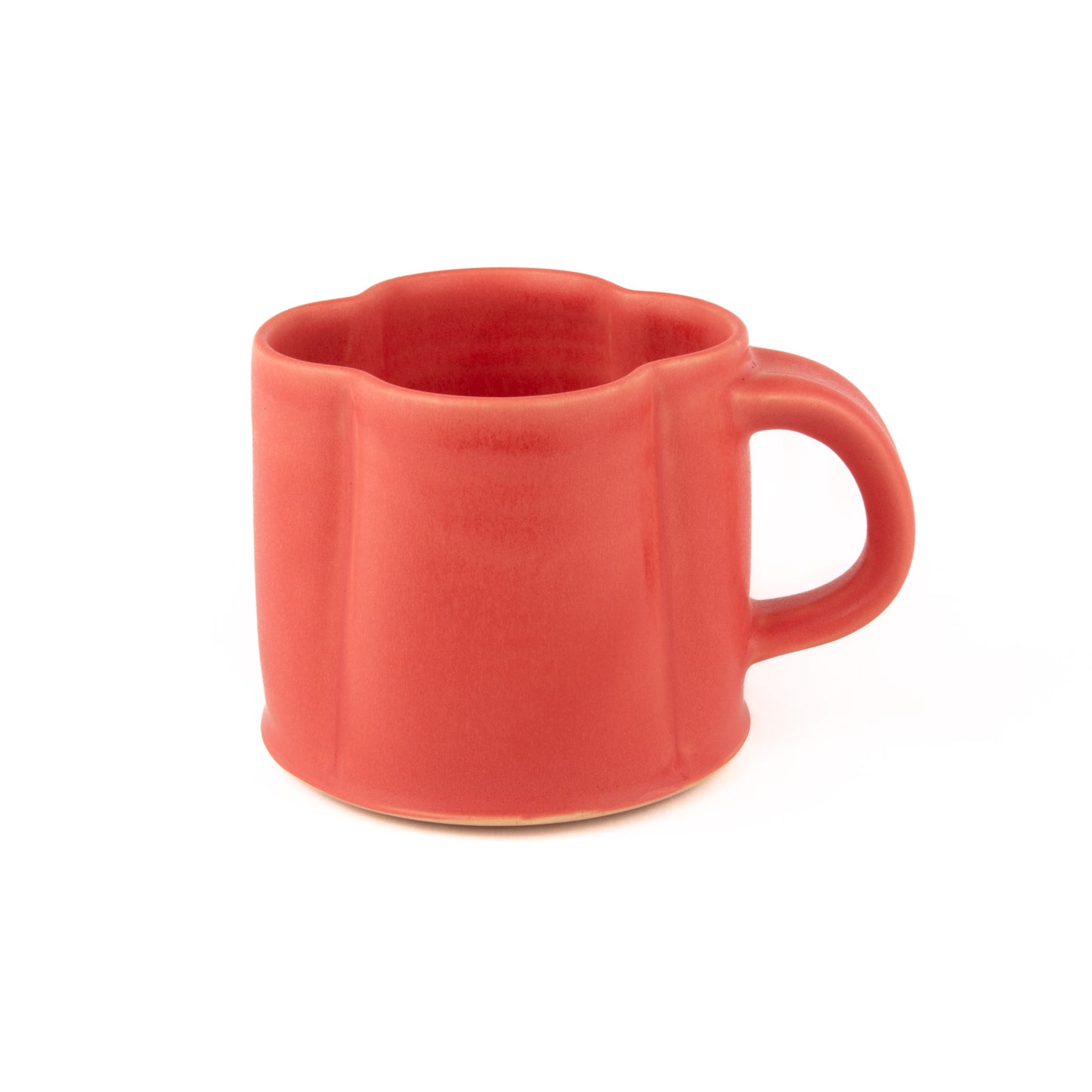 Fluted Coffee Mug - Carmine